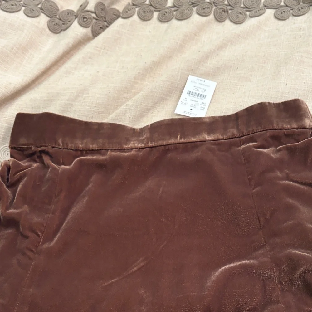 J. Crew Cubeb Berry Velvet Pull-On Midi Skirt/NWT/M - Picture 8 of 14